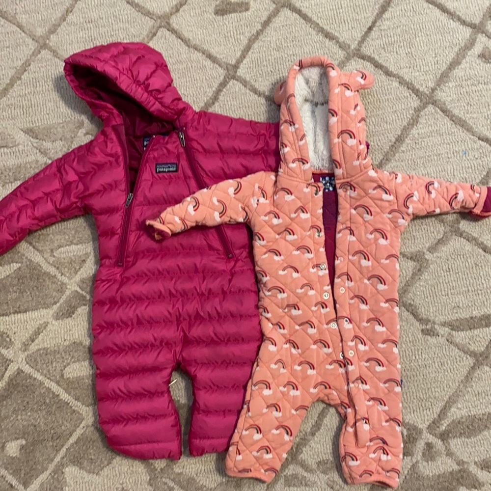 Patagonia and Kickee Pants snowsuit and coveralls.